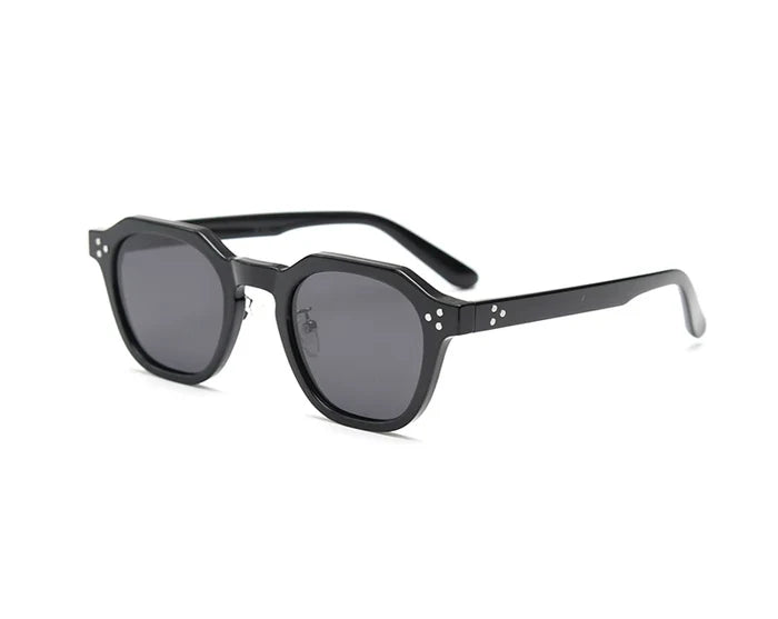 Korean Style Retro Sunglasses for Women TR90 Polygon Polarized UV400 Green Brown 2025 Summer