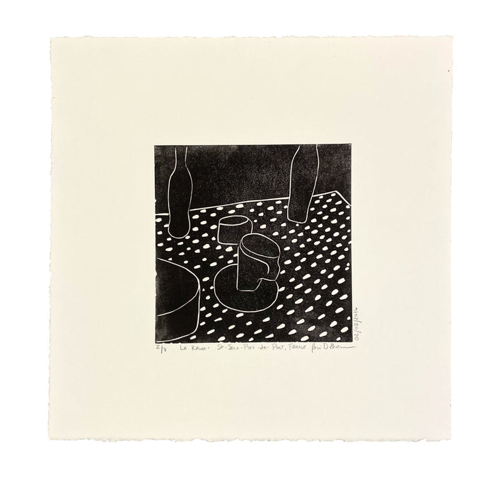 "La Kawa" Original Linoleum Print by René Shoemaker - "La Kawa" by René Shoemaker - K. A. Artist Shop