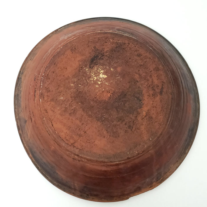 Large Antique Redware Bowl Milk Pan 16" Pennsylvania Region