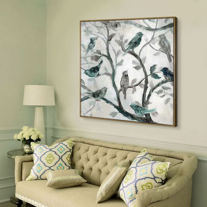 Large Modern Painting Simple Art Wall Decor Art Large Canvas Art Oil Hand Painting | The birds