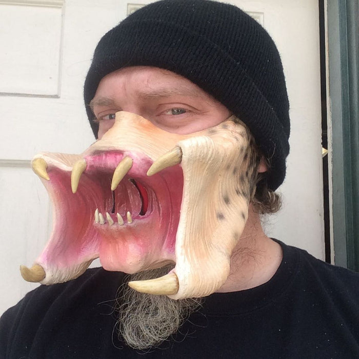 Latex Horror Mask Cannibal Mouth Cosplay Halloween 2025