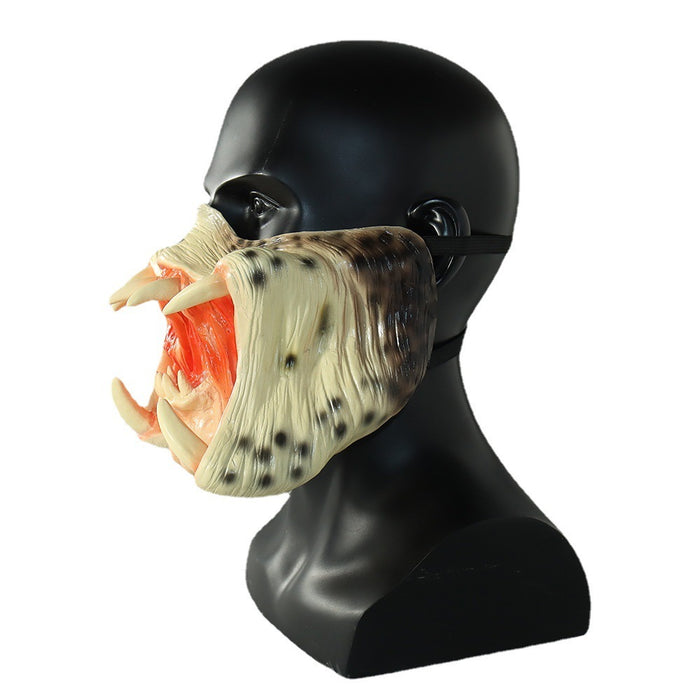 Latex Horror Mask Cannibal Mouth Cosplay Halloween 2025