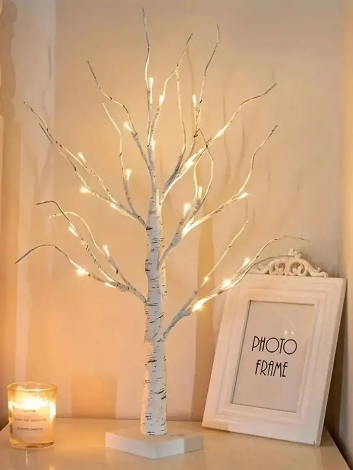 LED Easter Birch Tree Lamp USB Battery Powered Decor
