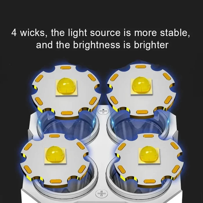 Led Mini Diving Rechargeable Torch - High Lumens Long Range Flashlight for Camping and Outdoor Use