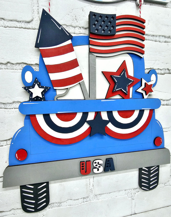 Let Freedom Ring 2 Piece Truck Door Hanger