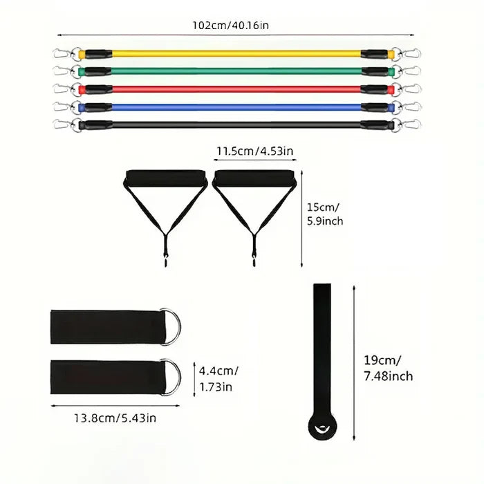 Lightweight Fitness Equipment - Portable Resistance Bands for Exercise, Bodybuilding & Weight Loss