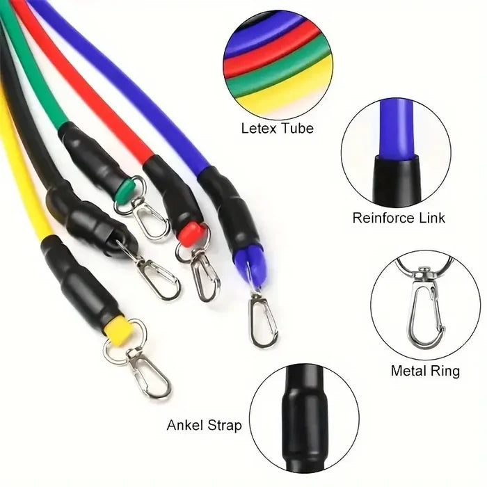 Lightweight Fitness Equipment - Portable Resistance Bands for Exercise, Bodybuilding & Weight Loss