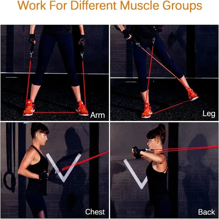 Lightweight Fitness Equipment - Portable Resistance Bands for Exercise, Bodybuilding & Weight Loss