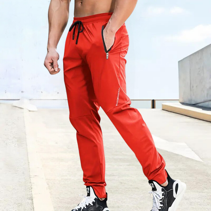 Lightweight men's athletic pants – relaxed fit, stretchy fabric, for summer activities 0