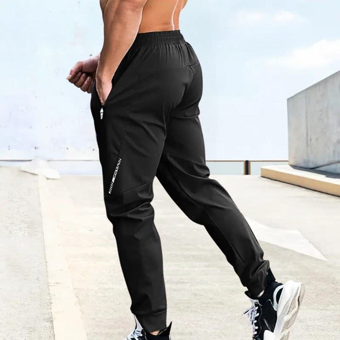 Lightweight men's athletic pants – relaxed fit, stretchy fabric, for summer activities 2