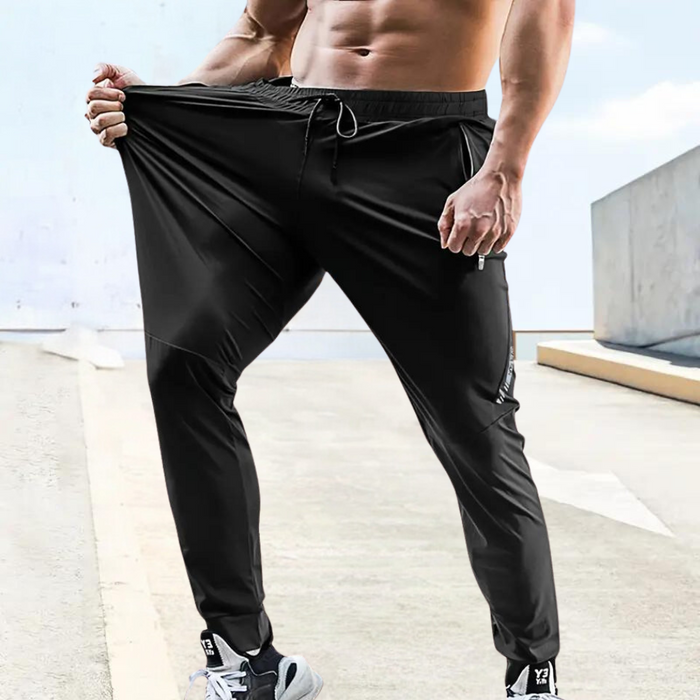 Lightweight men's athletic pants – relaxed fit, stretchy fabric, for summer activities 4