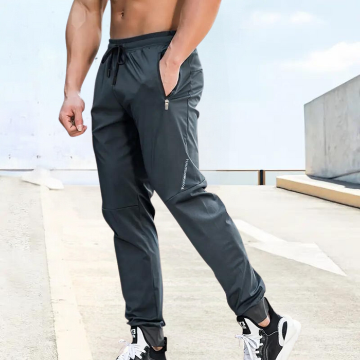 Lightweight men's athletic pants – relaxed fit, stretchy fabric, for summer activities 5