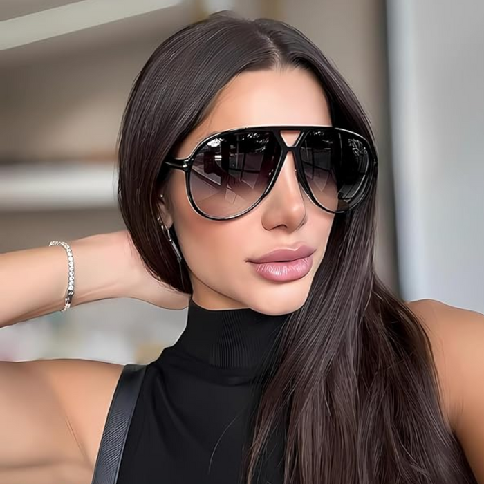 Atemberaubende unisex Aviator Sonnenbrille – oversized quadratische Gläser, leichtes Gestell, für Sommer 2025 4