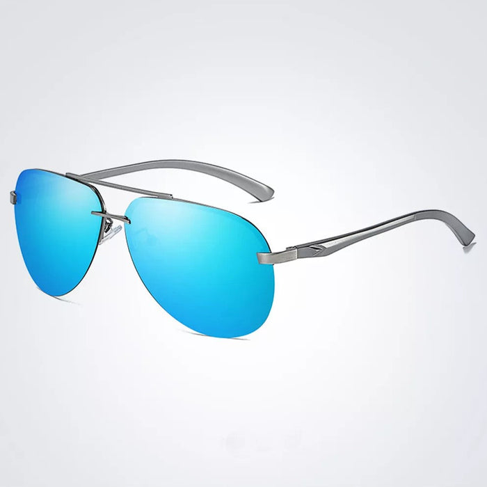 Hochwertige polarisierte Sonnenbrille für Herren und Damen – metallischer Rahmen, verspiegelte Gläser, ideal für den Sommer 4