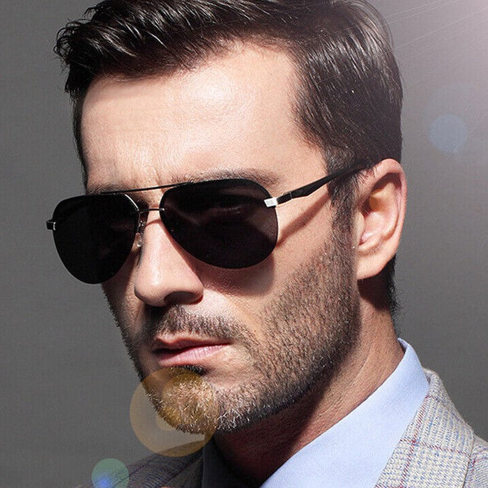 Hochwertige polarisierte Sonnenbrille für Herren und Damen – metallischer Rahmen, verspiegelte Gläser, ideal für den Sommer 7