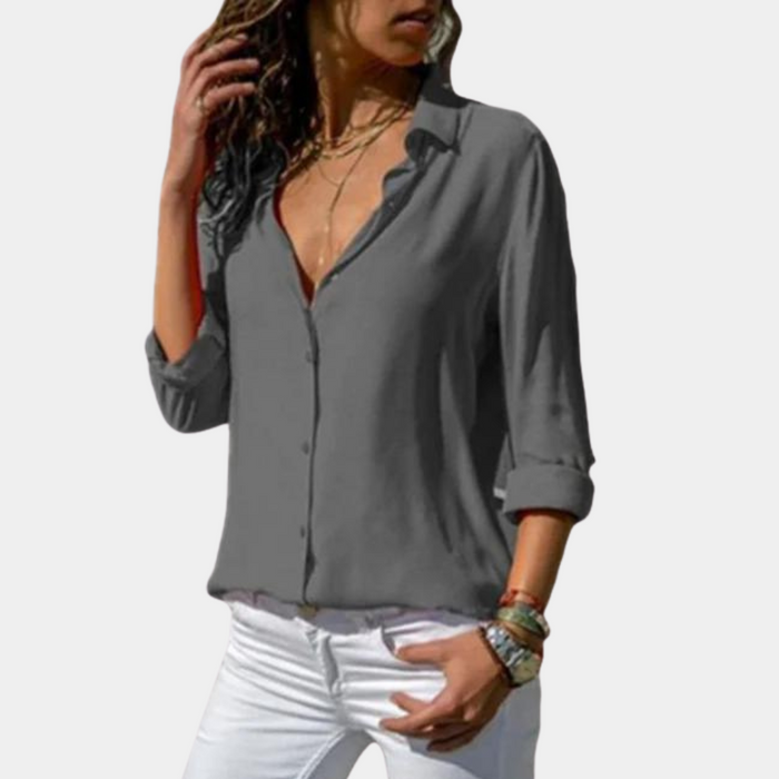 Lightweight women’s blouse – breathable cotton, for casual and formal occasions 4