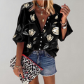 Lightweight women’s blouse – floral print, breathable fabric, for summer outings 0