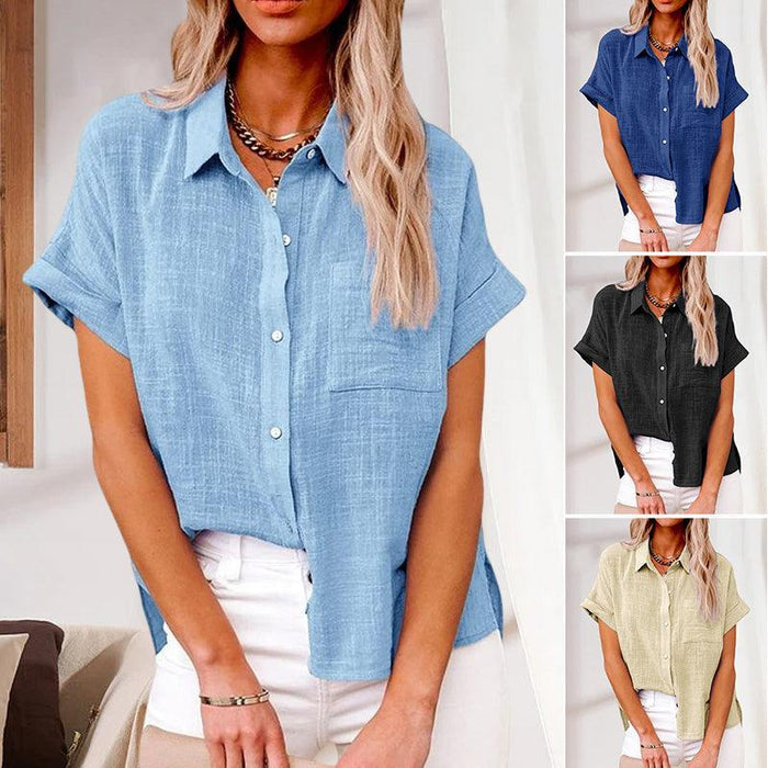 Lightweight women's blouse – relaxed fit, breathable fabric, for summer outings 1