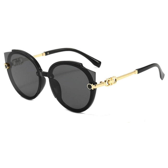 Randlose Damen Sonnenbrille – Katzenaugen-Design, Metall, für den Sommer 0