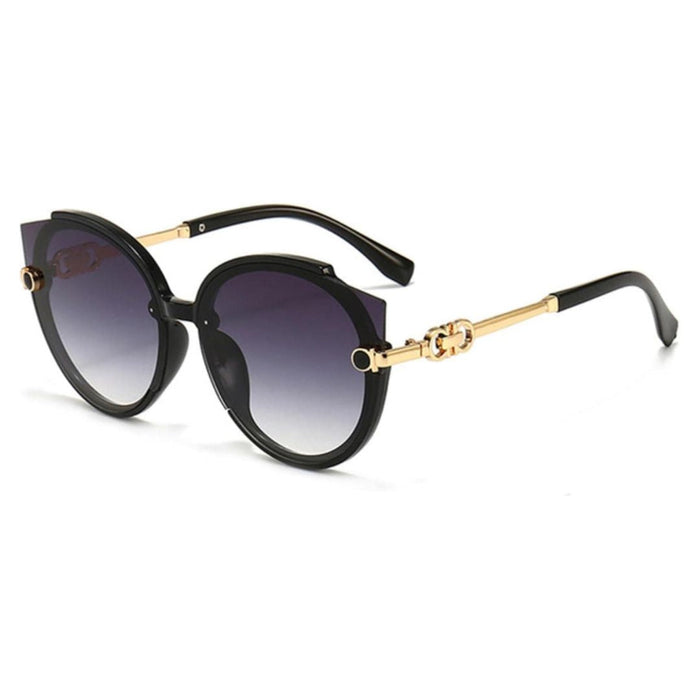 Randlose Damen Sonnenbrille – Katzenaugen-Design, Metall, für den Sommer 1