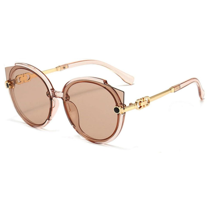 Randlose Damen Sonnenbrille – Katzenaugen-Design, Metall, für den Sommer 2