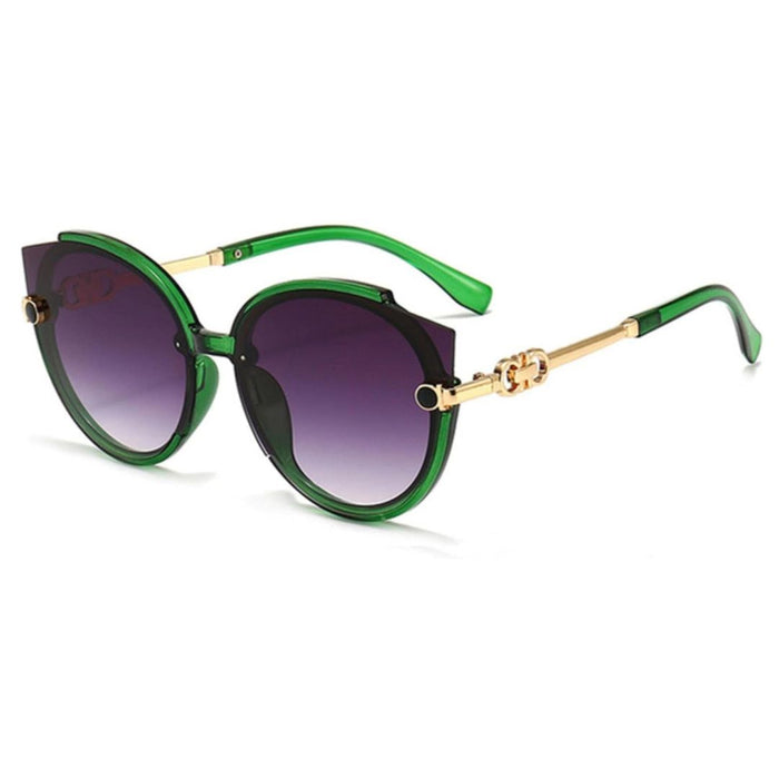 Randlose Damen Sonnenbrille – Katzenaugen-Design, Metall, für den Sommer 4