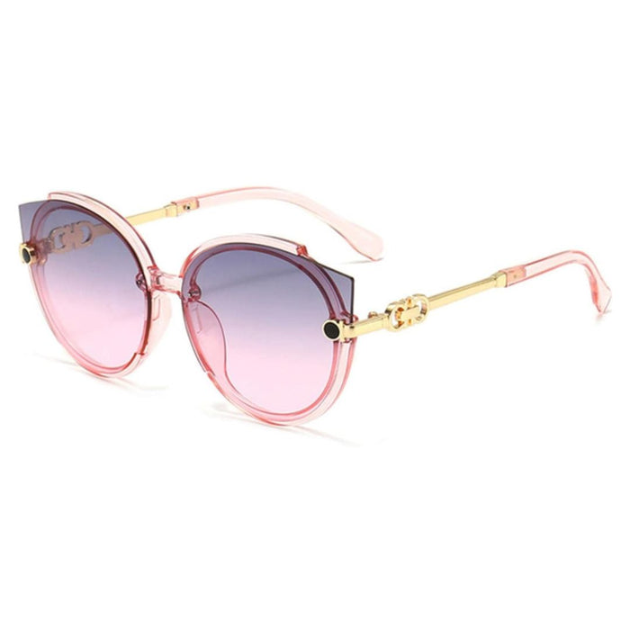 Randlose Damen Sonnenbrille – Katzenaugen-Design, Metall, für den Sommer 6