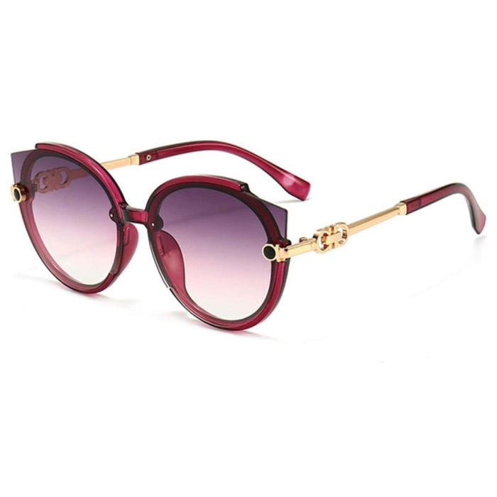 Randlose Damen Sonnenbrille – Katzenaugen-Design, Metall, für den Sommer 7