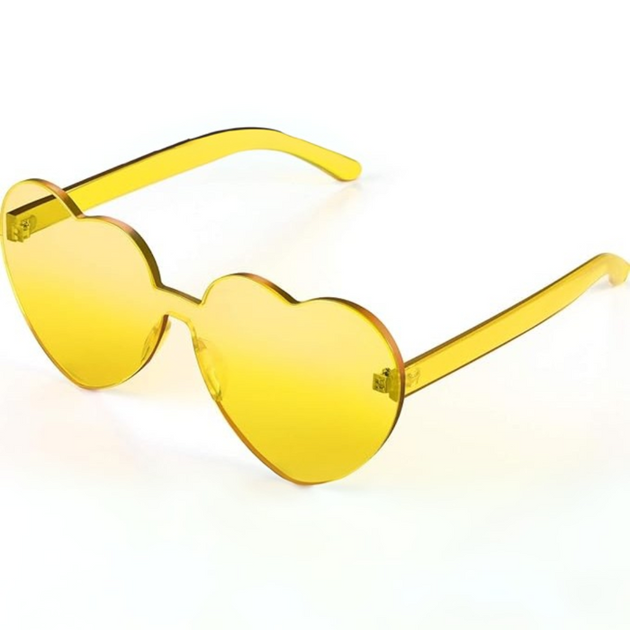 Verspielte Damen Sonnenbrille – herzförmiges, randloses Design, leicht, für den Sommer 0
