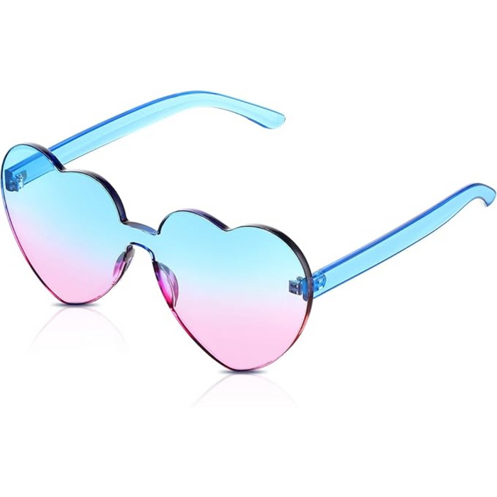 Verspielte Damen Sonnenbrille – herzförmiges, randloses Design, leicht, für den Sommer 1