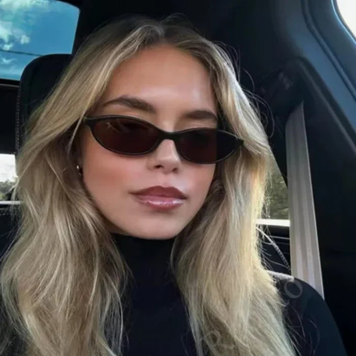 Leichte Damen Sonnenbrille – retro ovales Design, hochwertiges Material, für den Alltag 0
