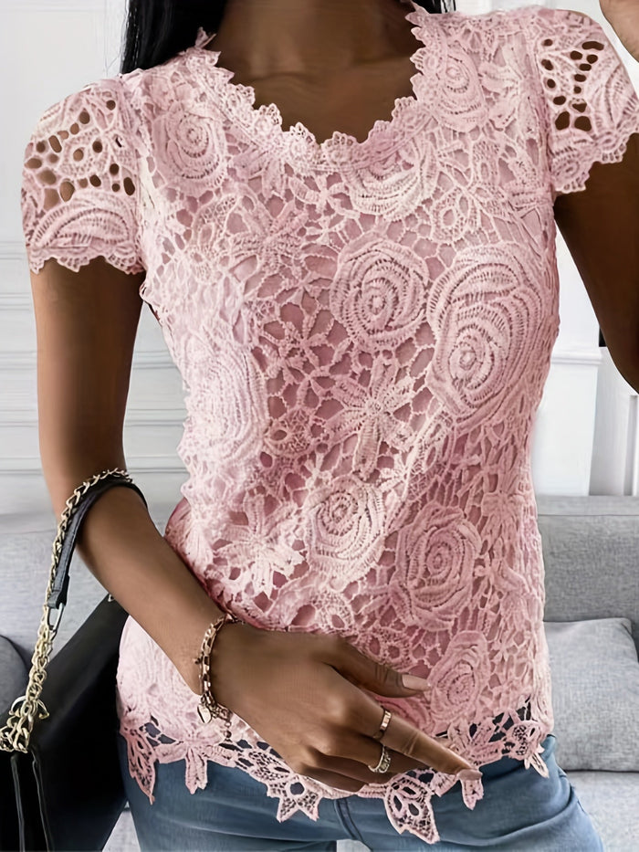 Lightweight women’s short sleeve t-shirt – elegant design, breathable fabric, for spring & summer 1