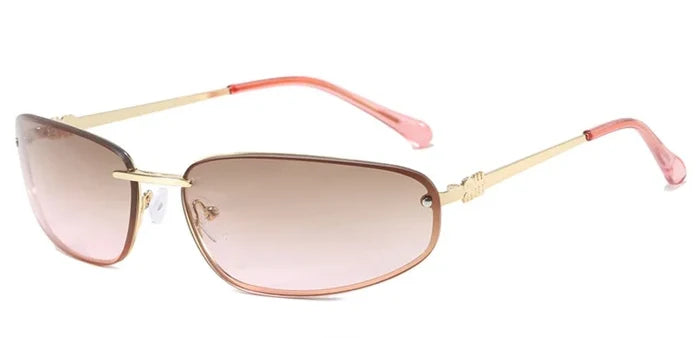 Hochwertige Damen Sonnenbrille – ovales rahmenloses Design, leichtes Material, für Outdoor-Aktivitäten 6