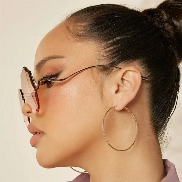 Leichtgewichtige Damen Sonnenbrille – randloses Design, Metall, für Sommer 2025 7