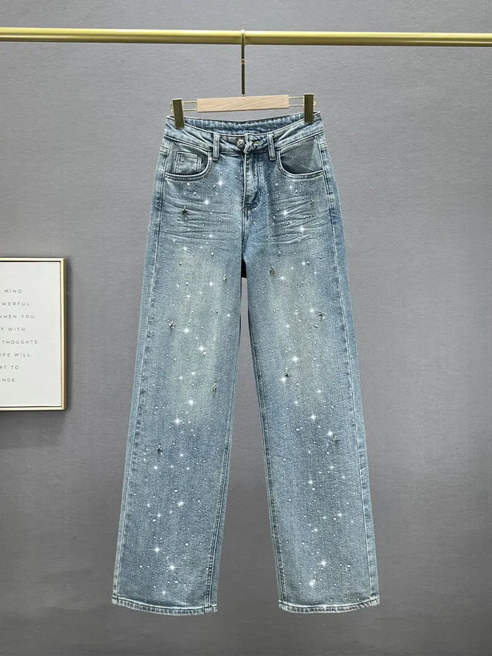 Loose Fit Casual Pants for Women in Blue, Breathable Cotton Polyester, Everyday Comfort Trousers-2