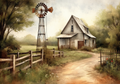 Lovely Little Barn And Windmill