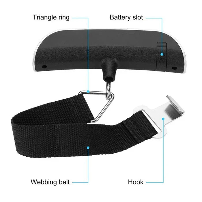 Luggage Scale Size S Digital LCD 50kg 110lb Hanging Travel Weighing Scale Compact Travel Essential 2026