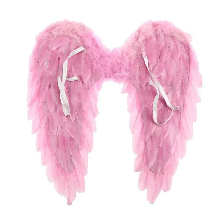 Luxurious Feathered Angel Wings for Halloween & Cosplay - Elegant Costume Accessory for Parties & Performances