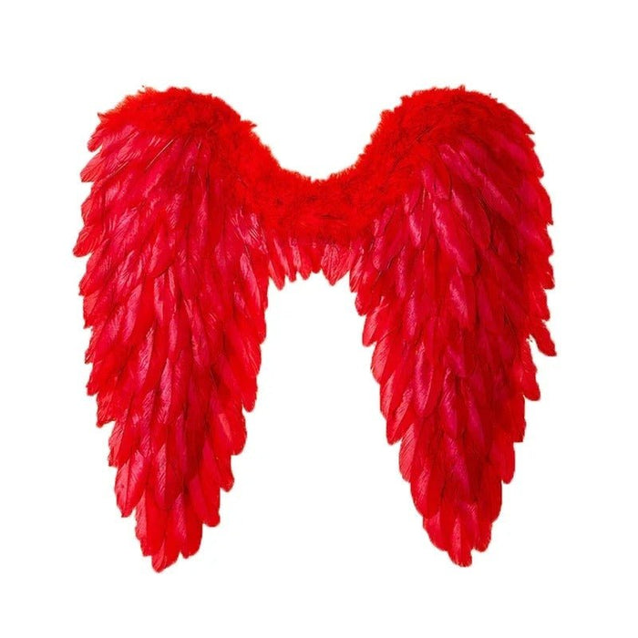 Luxurious Feathered Angel Wings for Halloween & Cosplay - Elegant Costume Accessory for Parties & Performances