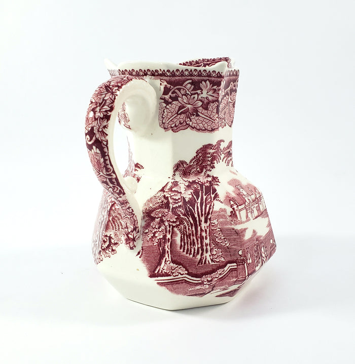 Mason's English Ironstone Red Transferware 5 1/4" Creamer Jug