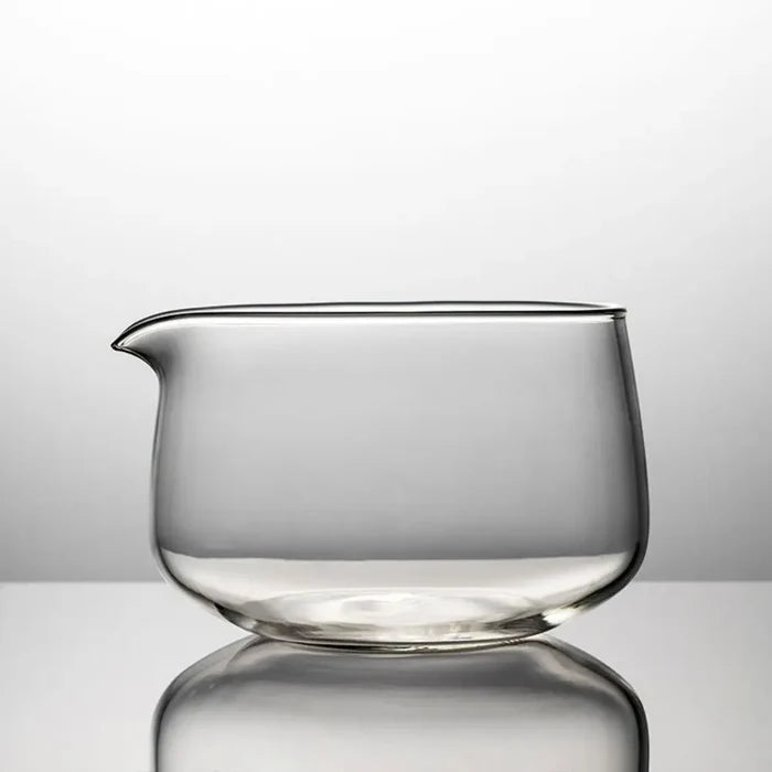 Matcha Mixing Bowl Glass Pouring Spout Japanese Tea