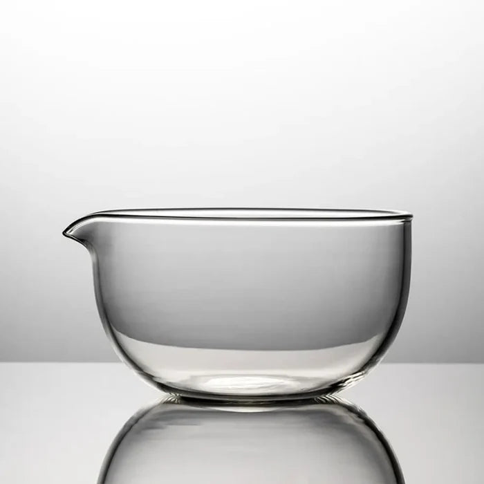 Matcha Mixing Bowl Glass Pouring Spout Japanese Tea