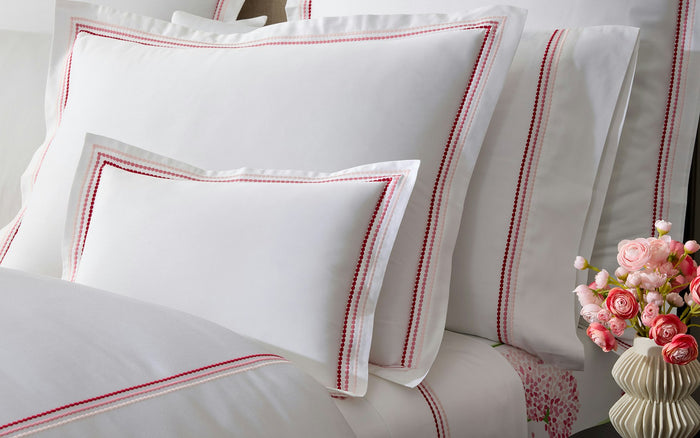 Matouk Amara Triple Pearl Pillow Case Pair - Hazy Pool
