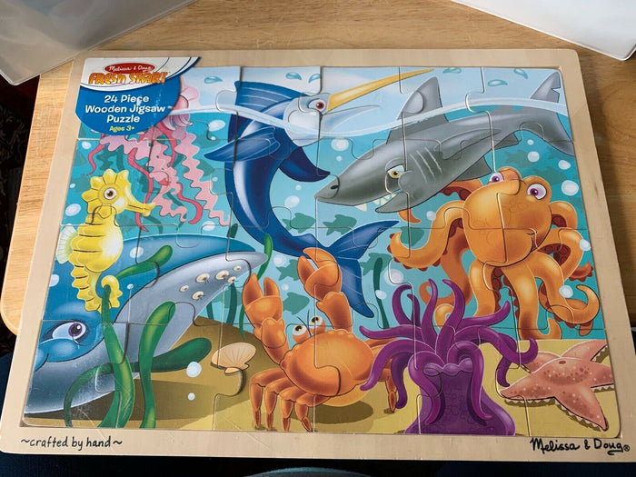 Melissa & Doug 24 Piece Under the Sea Wooden Jigsaw Puzzle Ages 3+ Item # 2938