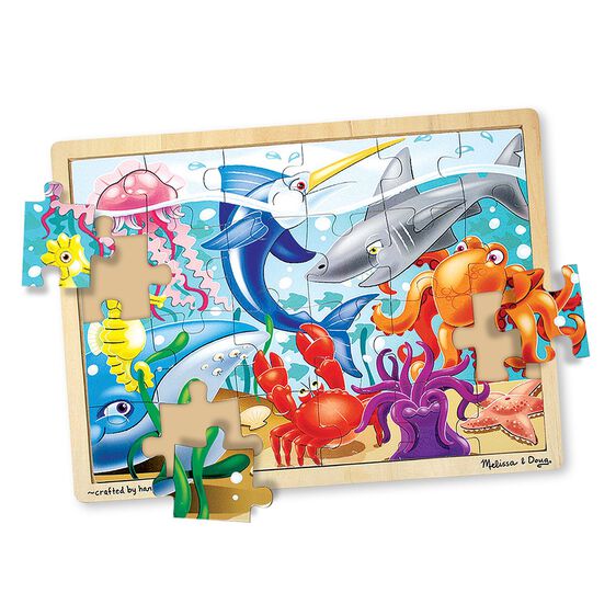 Melissa & Doug 24 Piece Under the Sea Wooden Jigsaw Puzzle Ages 3+ Item # 2938