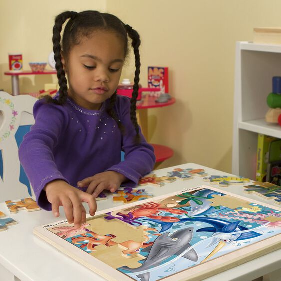 Melissa & Doug 24 Piece Under the Sea Wooden Jigsaw Puzzle Ages 3+ Item # 2938