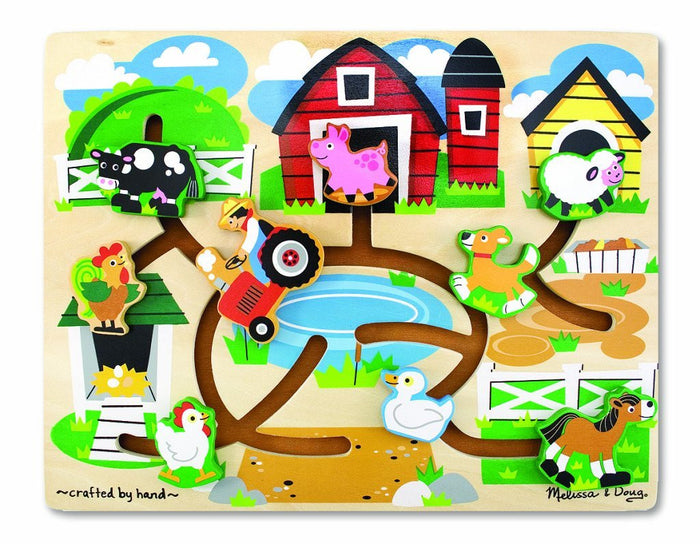 Melissa & Doug Farm Maze Wooden Puzzle - Solid Wood - Olde Church Emporium