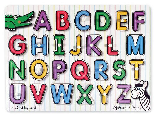 Melissa & Doug See-Inside Alphabet Peg Puzzle - Spanish or English - Olde Church Emporium