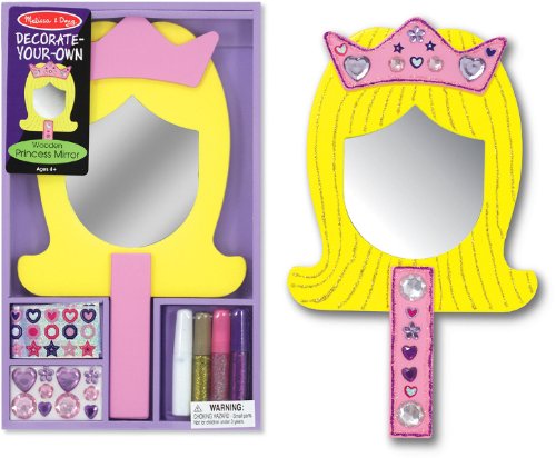 Melissa & Doug Wooden Princess Mirror - Decorate Your Own (DYO) [Home Decor]- Olde Church Emporium