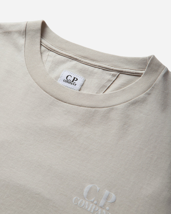 C.P. Company 30/1 Jersey Short Sleeve British Sailor T-Shirt SILVER BIRCH T-Shirts Shortsleeve 21CMTS209A-110579W 120